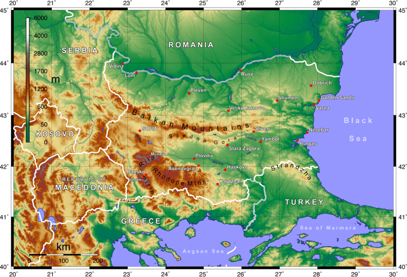 Map of Bulgaria Map of Bulgaria