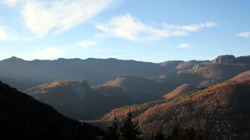 The ridge of Karadzov Kamuk, Haidushki Kamuk and the Violet Meadow