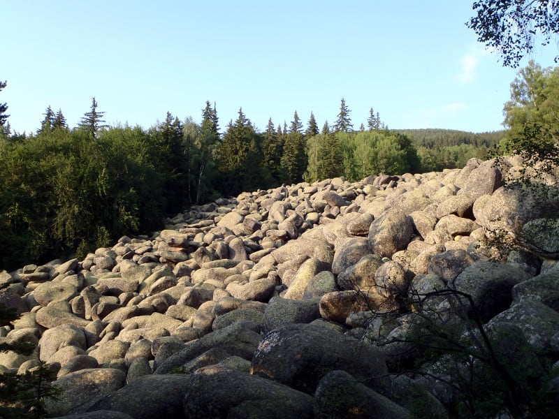 The moraines of the so called "Rock River" near the Golden Bridges area of Vitosha