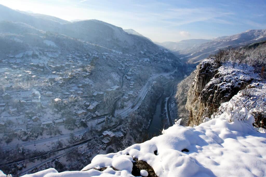 The impressive gorge of Iskar River, crossing the Balkan.