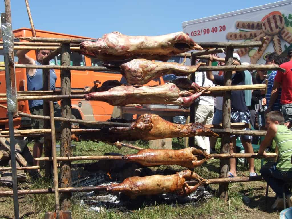 Cheverme or lamp on a spare is one of the specialities in the Rhodopes