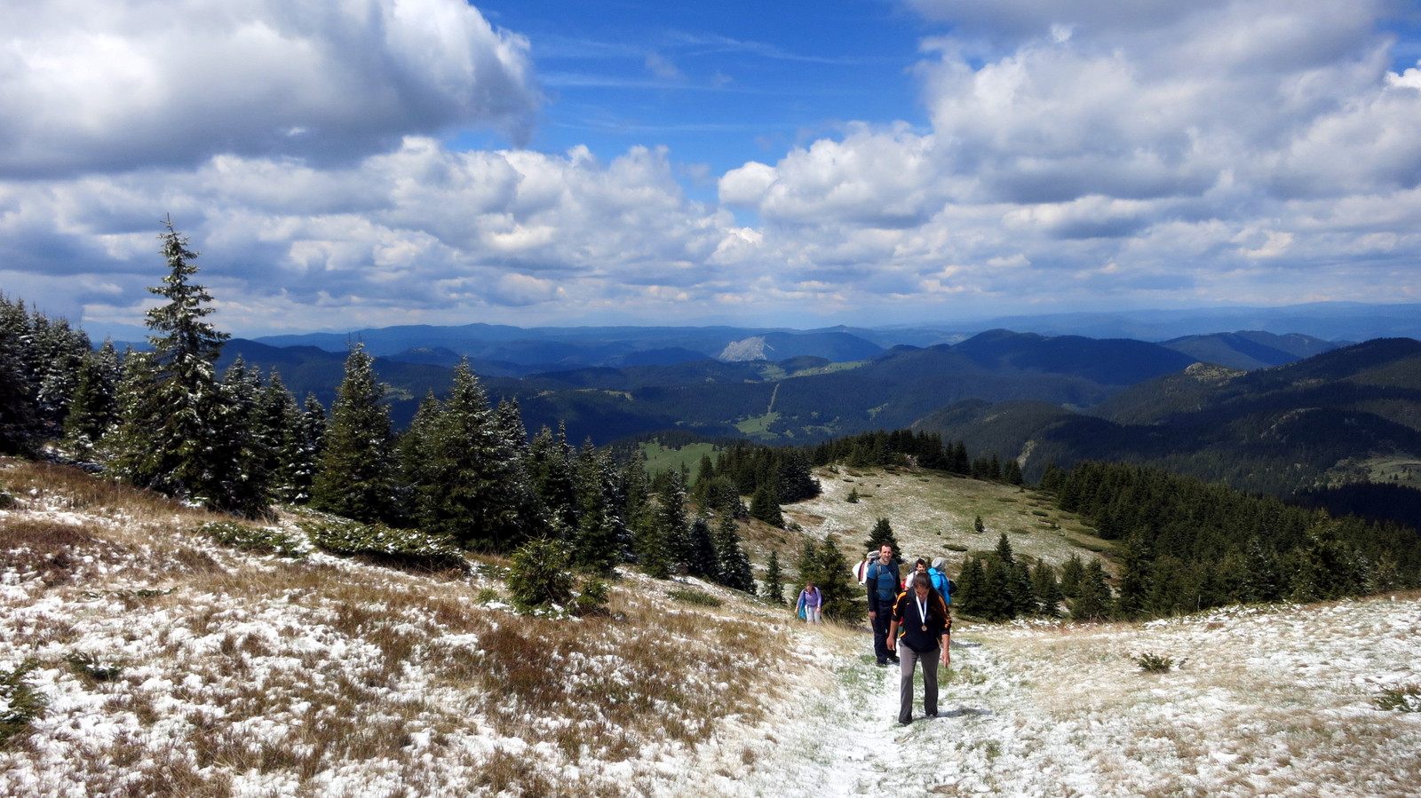 Walking to the top of Mount Karluk near Gela