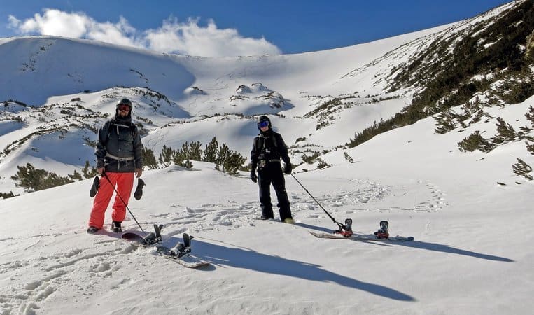 Skiing Polezan Peak