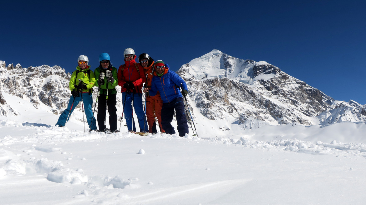 Ski touring in the foot of Tetnuldi