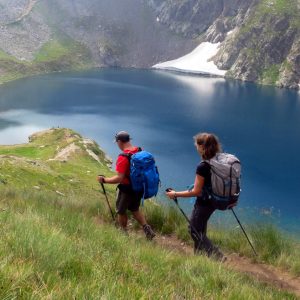Rila Lakes walking near the Eye Lake