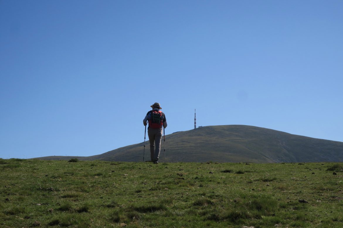 Mount Botev walking person